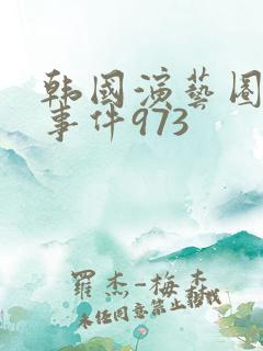 韩国演艺圈悲惨事件973