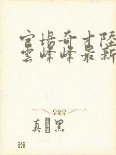 官场奇才陆羽刘云峰峰最新乐阅读