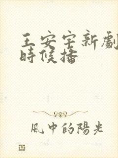 王安宇新剧什么时候播 王安宇新剧什么时候播