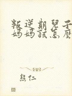 叛逆期儿子打了妈妈该怎么办