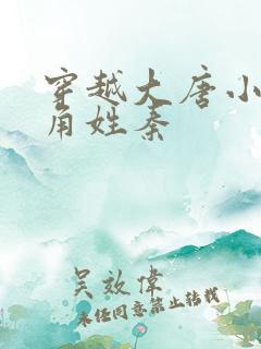 穿越大唐小说主角姓秦 穿越大唐小说主角姓秦