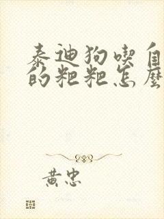 泰迪狗吃自己拉的粑粑怎么回事