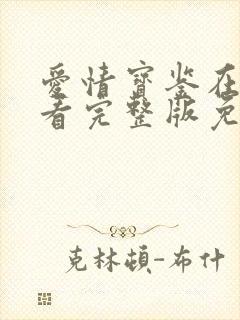爱情宝鉴在线观看完整版免费高清