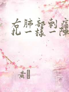 右肺部刺痛像针扎一样一阵一阵的