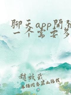 聊天app开发一个需要多少钱