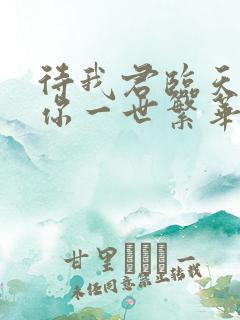 待我君临天下许你一世繁华 待我君临天下许你一世繁华