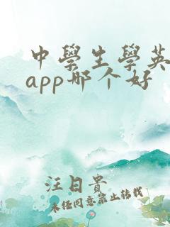 中学生学英语的app哪个好