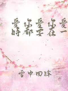 爱你爱你爱你随时都要在一起是什么歌