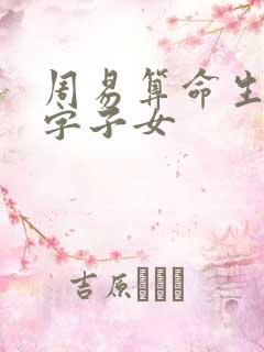 周易算命生辰八字子女
