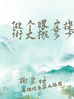 做个眼皮提拉手术大概多少钱