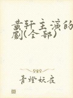 黄轩主演的电视剧(全部)