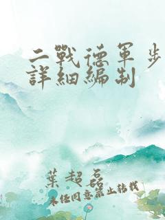 二战德军步兵师详细编制