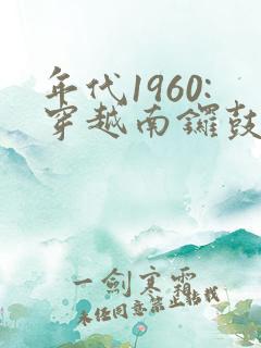 年代1960:穿越南锣鼓巷,小说