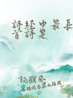 诗经中最长的一首诗是