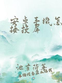 安卓手机怎么直接投屏 安卓手机怎么直接投屏