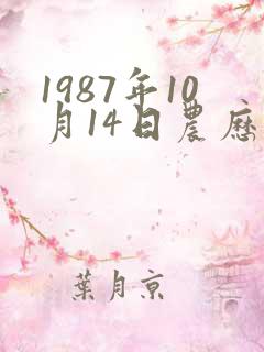 1987年10月14日农历八字