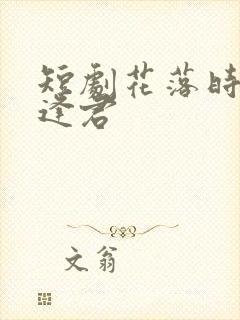 短剧花落时节又逢君