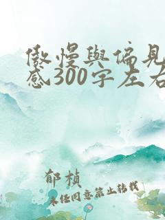 傲慢与偏见读后感300字左右
