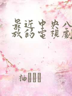 最近中央八台播放的电视剧叫什么