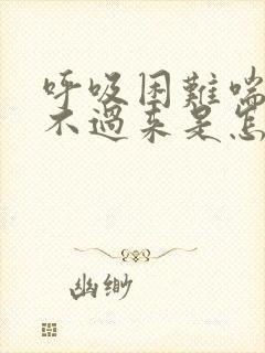 呼吸困难喘气喘不过来是怎么回事儿