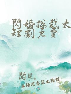 闪婚总裁太难缠短剧免费