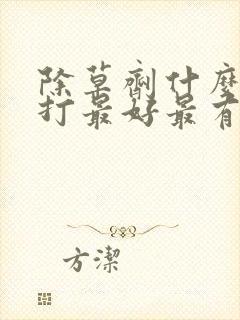 除草剂什么时候打最好最有效