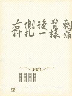 右侧后背刺痛像针扎一样痛几秒 右侧后背刺痛像针扎一样痛几秒