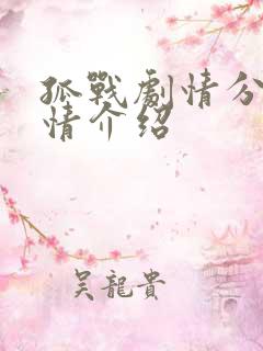 孤战剧情分集剧情介绍
