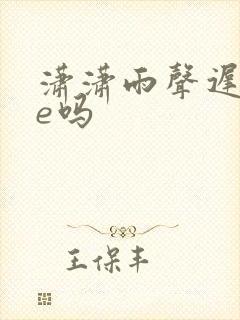 潇潇雨声迟是he吗