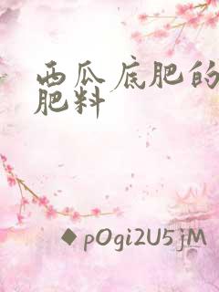 西瓜底肥的最佳肥料