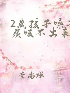 2岁孩子嗓子有痰咳不出来怎么办