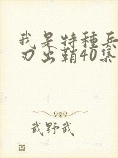 我是特种兵之利刃出鞘40集完整版