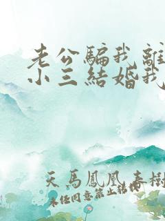 老公骗我离婚和小三结婚我该怎么办