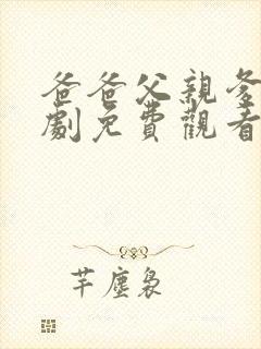 爸爸父亲爹电视剧免费观看