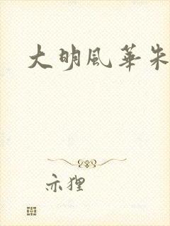 大明风华朱棣