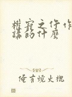权宠之仵作医妃讲的什么