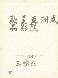 欧美亚洲成人精品影院