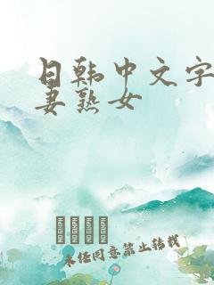 日韩中文字幕人妻熟女