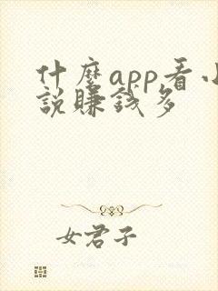 什么app看小说赚钱多