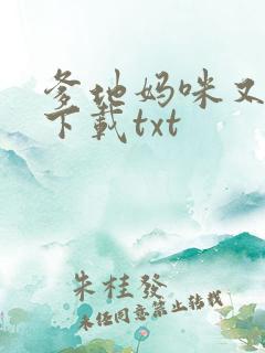 爹地妈咪又跑了下载txt