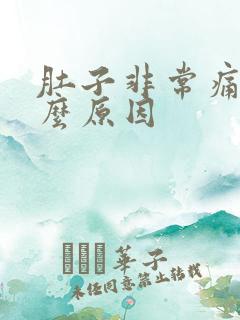 肚子非常痛是什么原因