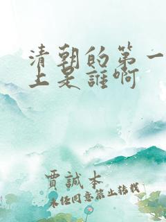 清朝的第一位皇上是谁啊