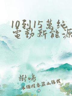 10到15万纯电动新能源车