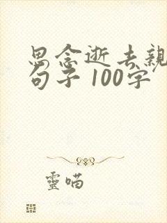 思念逝去亲人的句子 100字
