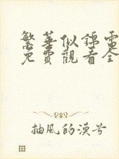 繁华似锦电视剧免费观看全集高清