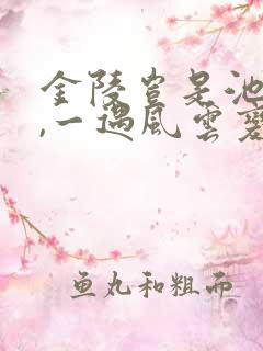 金陵岂是池中物,一遇风云变化龙