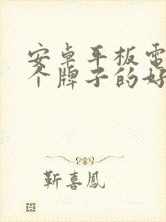 安卓平板电脑哪个牌子的好