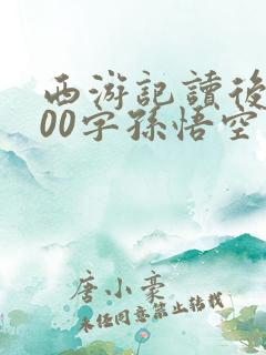 西游记读后感500字孙悟空