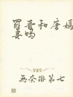 罗晋和唐嫣是夫妻吗