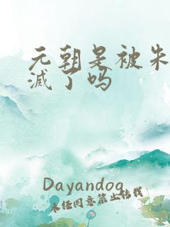 元朝是被朱元璋灭了吗